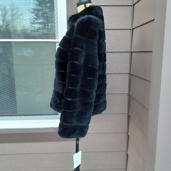 NWT Belle Fare The Cairo Black Rabbit Fur Jacket - Picture 6 of 14